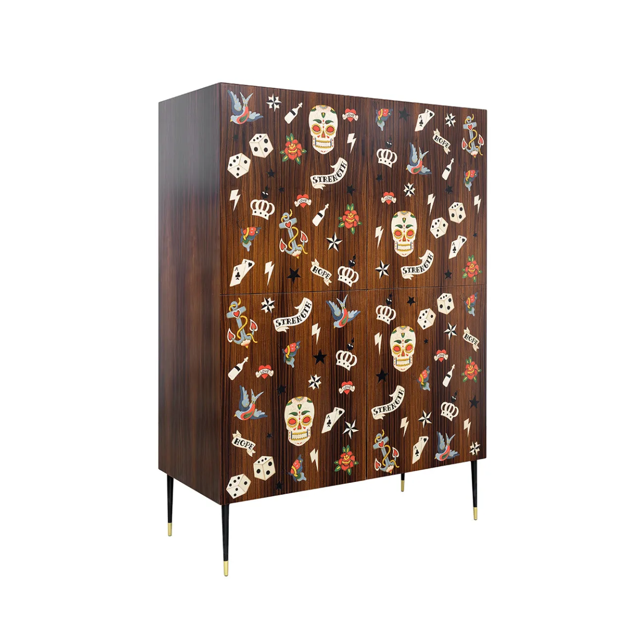 CG Capelletti Cabinets<Tattoo Cabinet with American Traditional Inlay