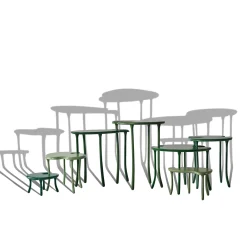 Orografie Nesting Tables<Tavo B 7-Piece Green Modular Set of Tables Limited Edition by Giuliano-Fukuda