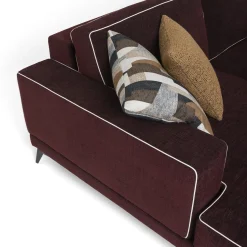 Mantellassi 1926 Sofas<Tesla bordeaux sofa with chaise longue