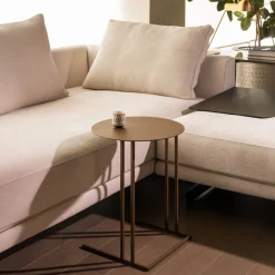 Splot Design Side Tables<Thabit Round Brown Steel Side Table