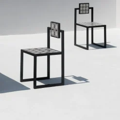 Francesco Della Femina Outdoor Chairs & Stools<Tiles Outdoor Square Iron Chair