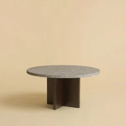 Lebanto Coffee Tables<Tinian Titanium Travertino and Durmast Coffee Table
