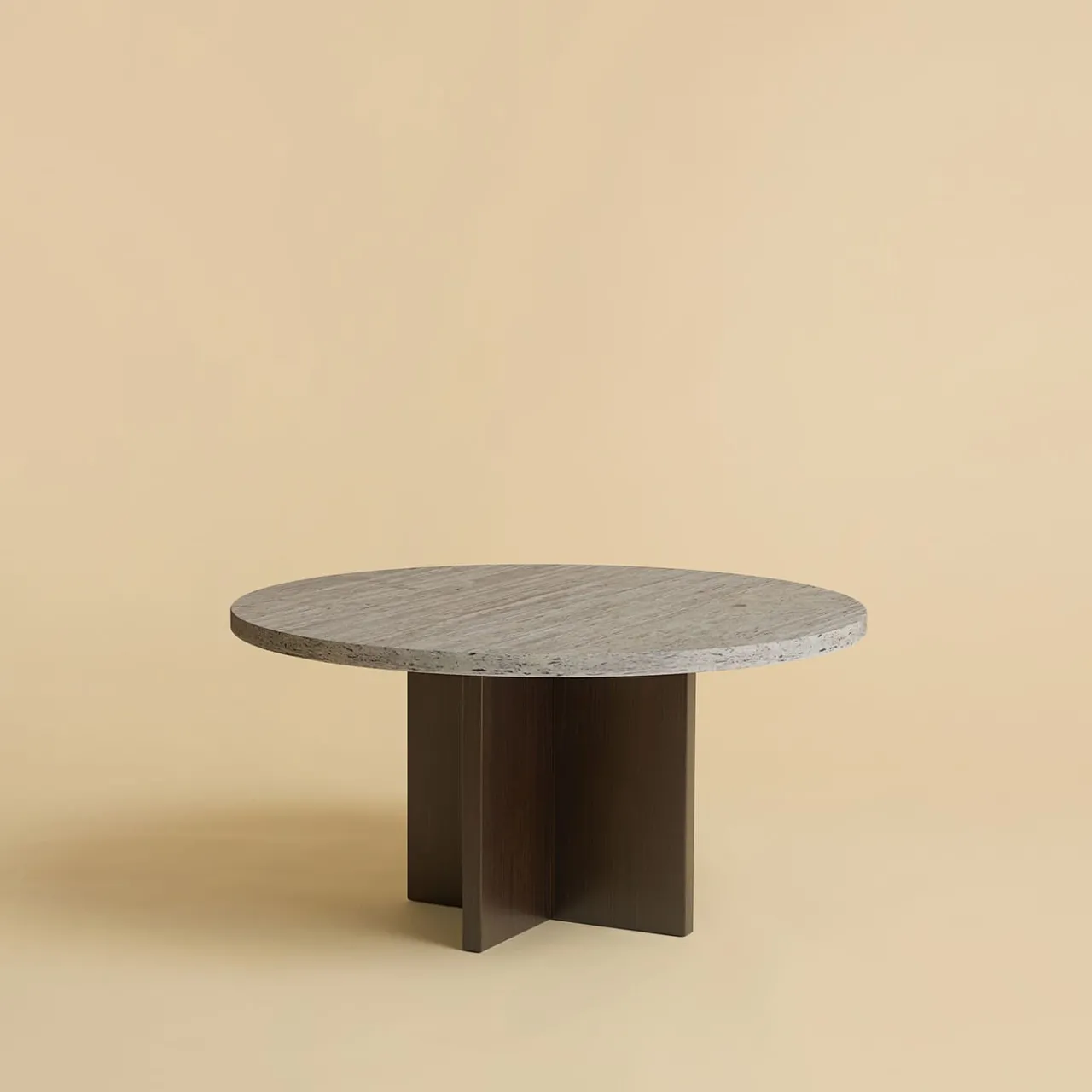 Lebanto Coffee Tables<Tinian Titanium Travertino and Durmast Coffee Table