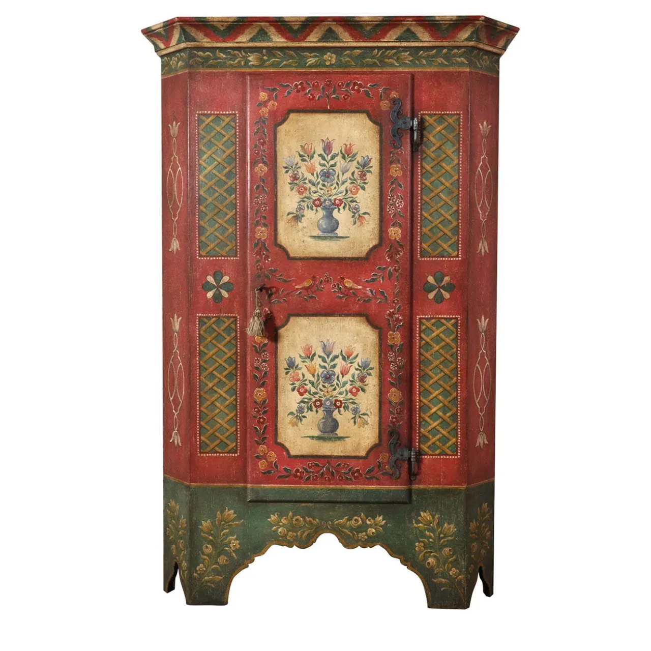 Vangelista 1960 Cabinets<Tirolesi '700 Baroque Tyrolean Polychrome Wardrobe