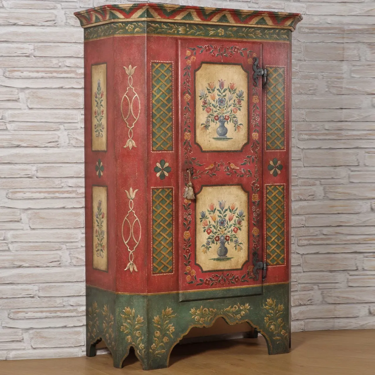 Vangelista 1960 Cabinets<Tirolesi '700 Baroque Tyrolean Polychrome Wardrobe