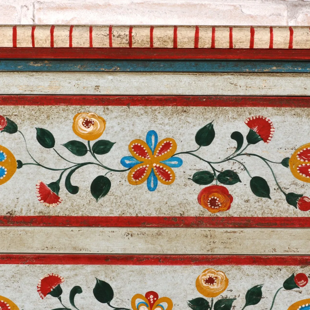 Vangelista 1960 Dressers<Tirolesi '700 Tyrolean-Style Floral Chest of Drawers
