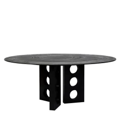 BottegaNera Furniture Dining Tables<Total Black Circular Dining Table