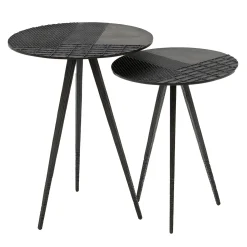 Emmemobili Nesting Tables<Touch black cast bronze nesting table