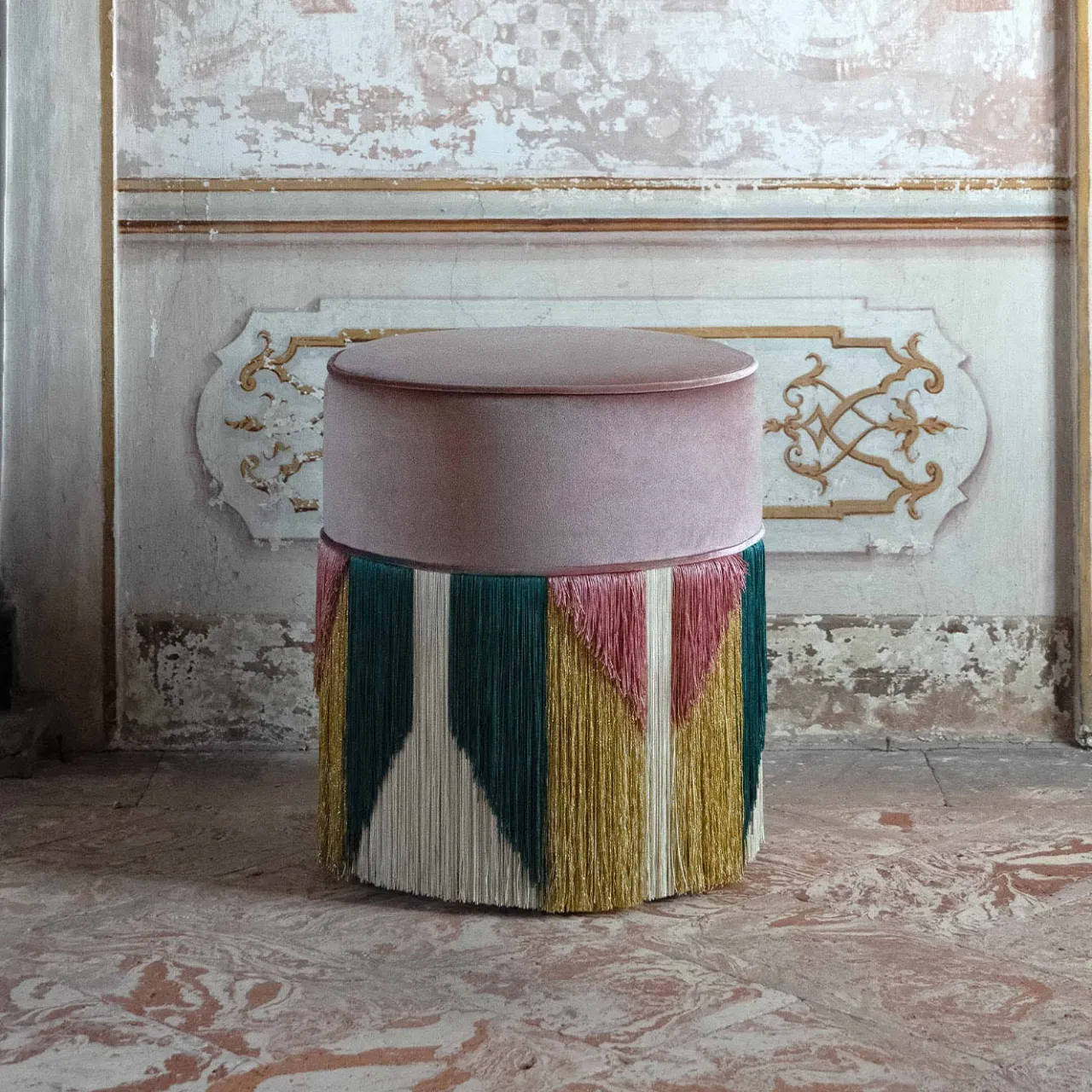 Lorenza Bozzoli Couture Ottomans & Poufs<Treasure Lilac Velvet Pouf by Lorenza Bozzoli
