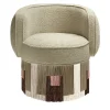 Lorenza Bozzoli Couture Armchairs<Treasure Pirouette Ecrù Swivel Armchair by Lorenza Bozzoli
