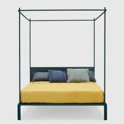 Lispi Beds<Tresca Petrol-Blue Iron Canopy Double Bed by Fioravanti &Cancelli