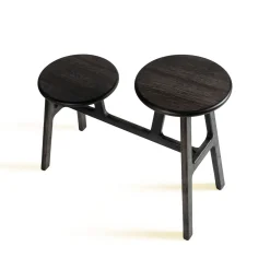 Orografie Stools<Trespolo Black Double Stool by Giulio Iacchetti