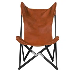 Telami Outdoor Chairs & Stools<Tripolina Armchair in Brown Leather