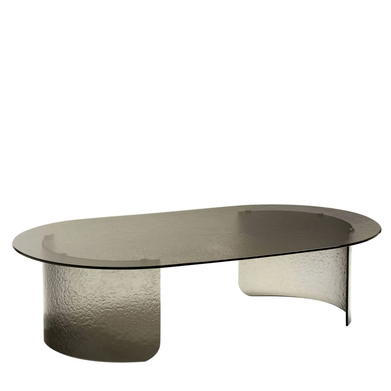 Giorgio Collection Coffee Tables<Trésor Brown Glass Oval Coffee Table by Castello Lagravinese Studio