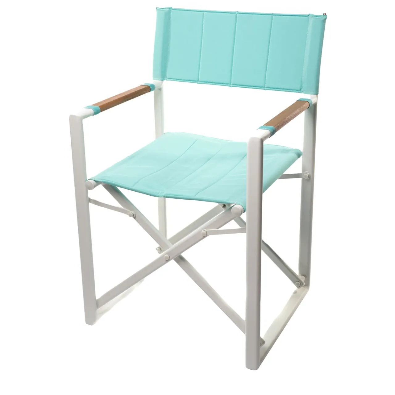 Marricreo Outdoor Chairs & Stools<Turquoise & White Aluminum Director's Chair