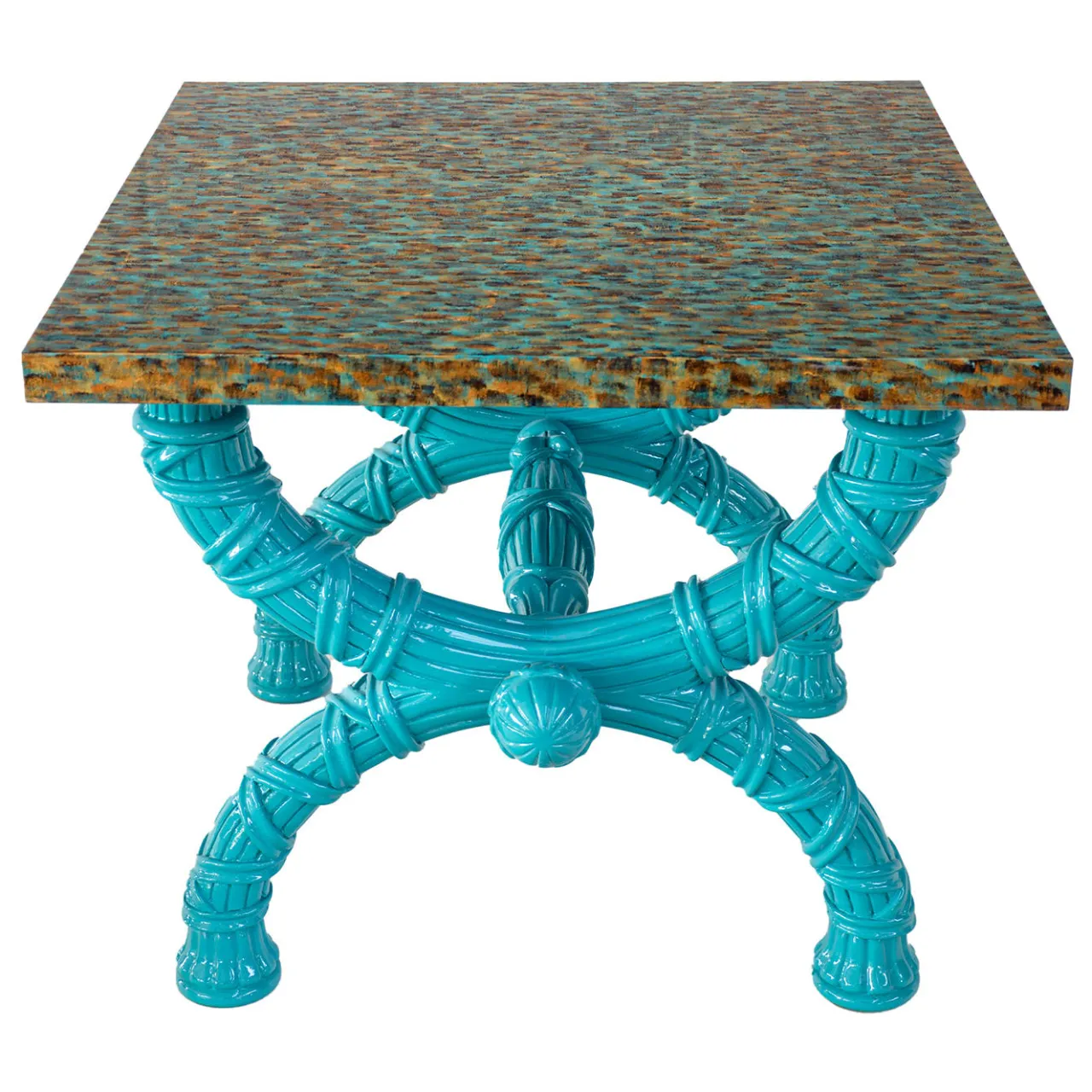Extroverso Side Tables<Turquoise Spider side table