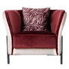 Mantellassi 1926 Armchairs<Universal red and white velvet armchair