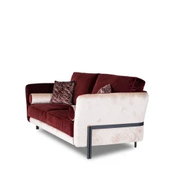 Mantellassi 1926 Sofas<Universal red and white velvet sofa