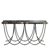 Bronzetto Consoles<Urban Black Iron Structure and Marble Top Console