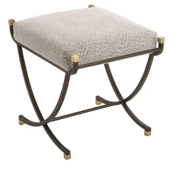 Bronzetto Stools<Urban Iron Stool with Upholstered Cushion