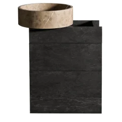 Luce Di Carrara Cabinets<Vanity 60 Wood Cabinet and Passage Marble Wahsbasin
