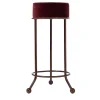 Studio2046 Bar Stools<Velasca Iron & Red Velvet Bar Stool