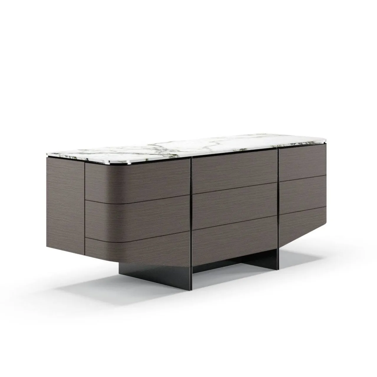 Living Couture Dressers<Venere Dark Grey Dresser with Marble Top