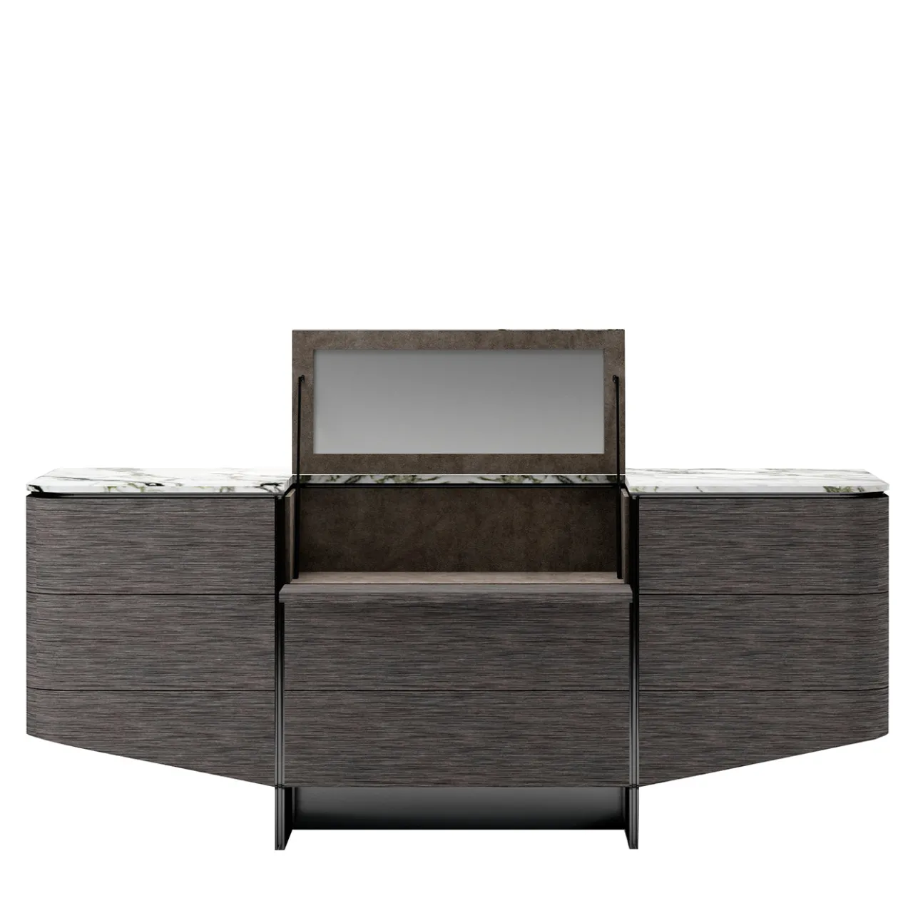 Living Couture Dressers<Venere Dark Grey Dresser with Marble Top