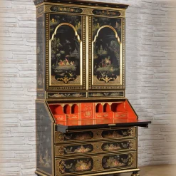 Vangelista 1960 Cabinets<Venezia '700 Chinoiserie Venetian-Style Black Secretaire