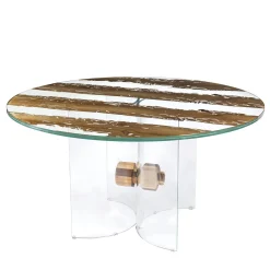 VGnewtrend Dining Tables<Venezia Round Briccola & Glass Table
