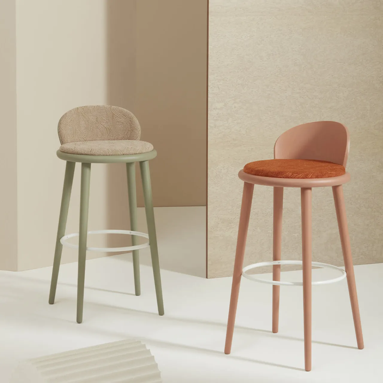 Billiani 1911 Bar Stools<Veretta 929 Green Stool by Cristina Celestino