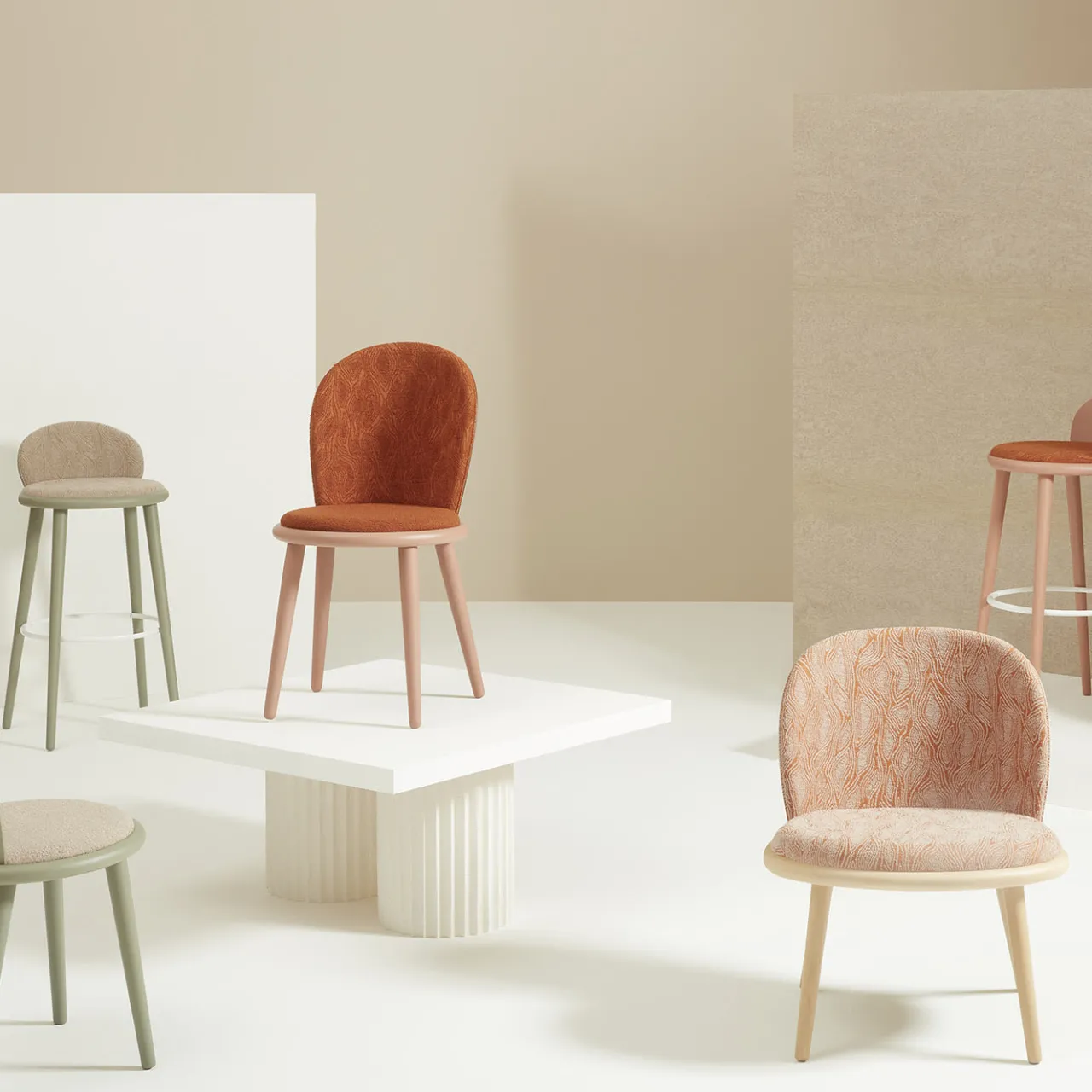 Billiani 1911 Lounge Chairs<Veretta 927 Patterned Lounge Chair by Cristina Celestino