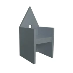 Meccani Design Lounge Chairs<Vescovina Dark Gray Armchair by Lanfranco Benvenuti