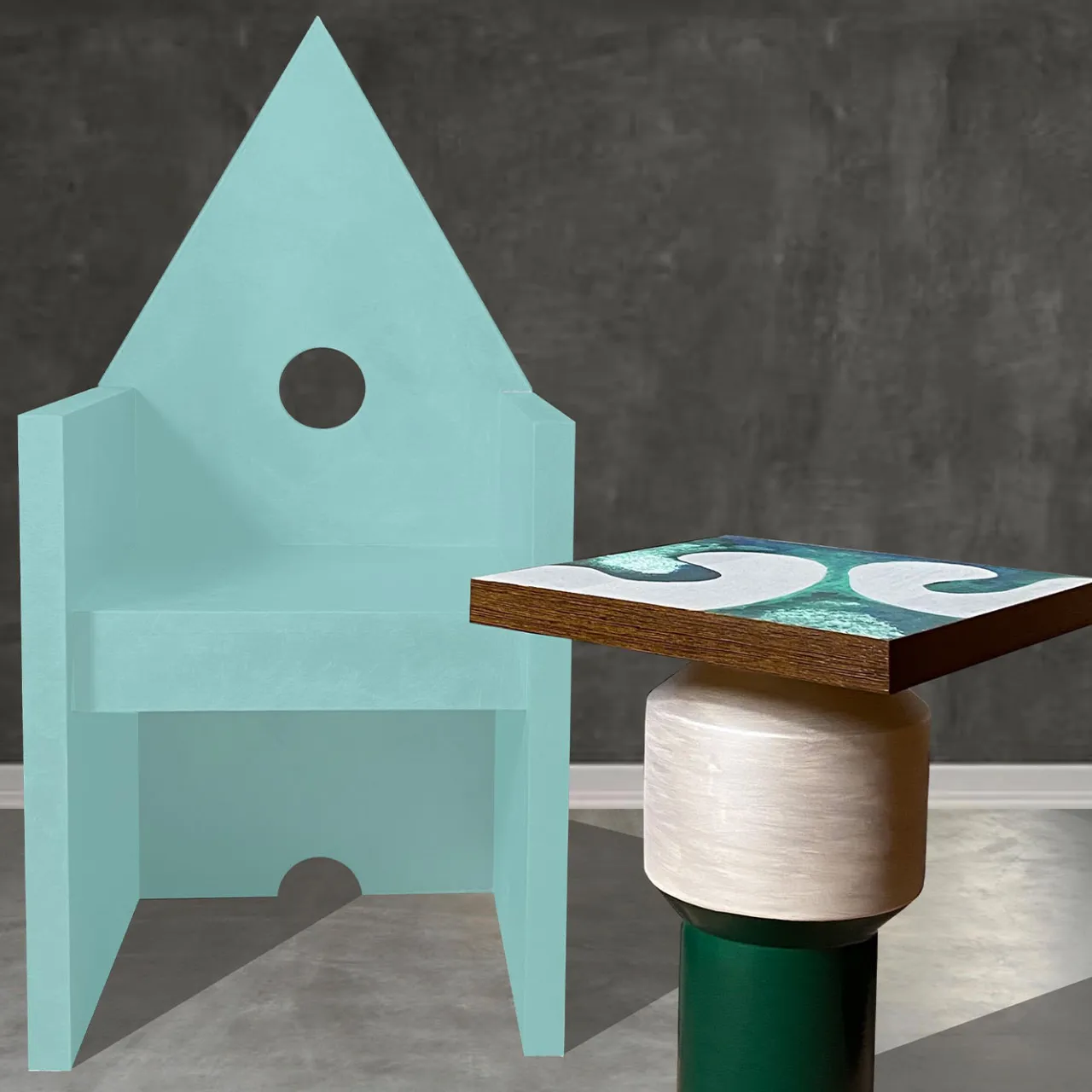 Meccani Design Lounge Chairs<Vescovina Light Green Armchair by Lanfranco Benvenuti