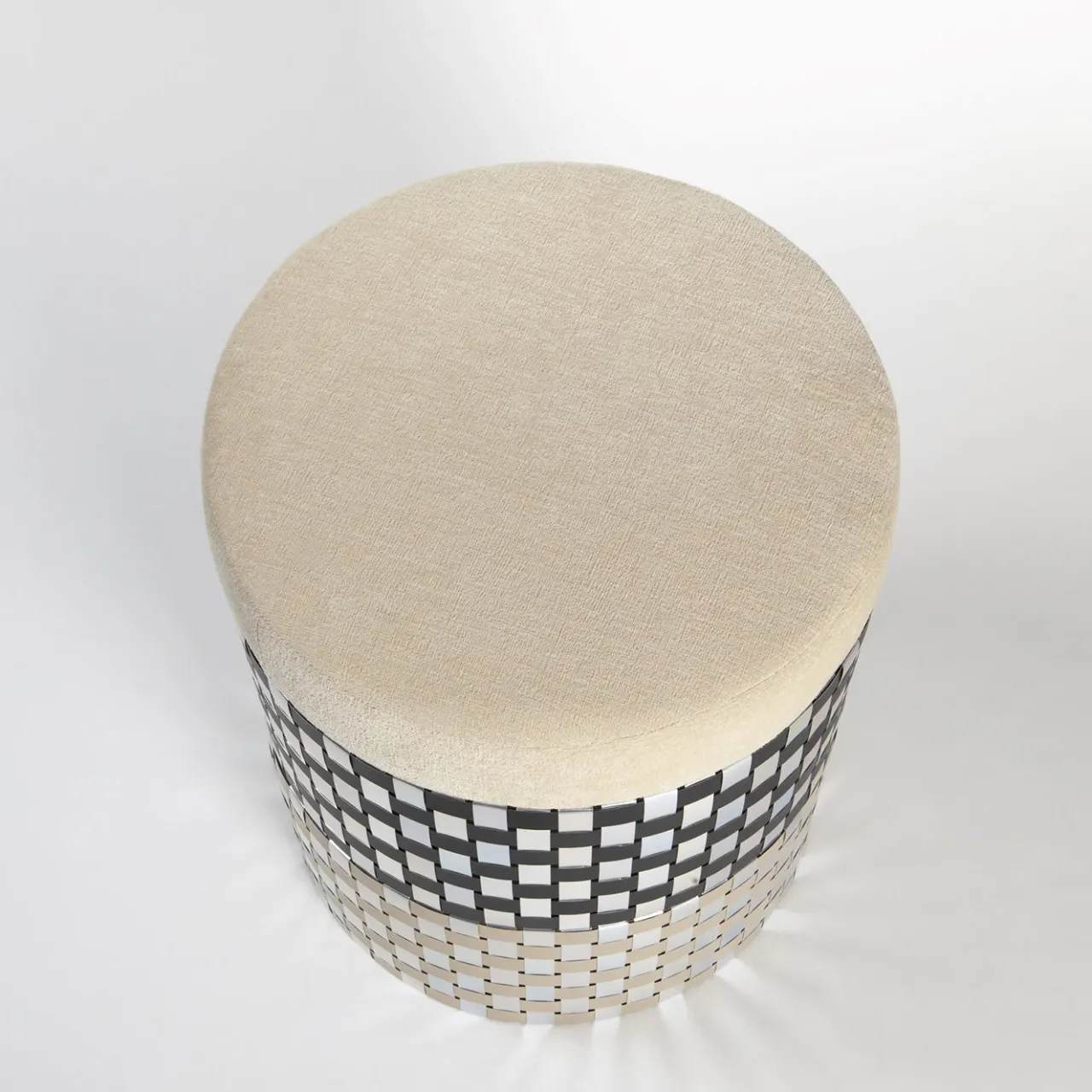 Splot Design Ottomans & Poufs<Vesta Black and Gold Pouf