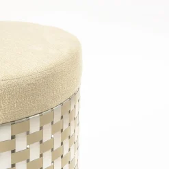 Splot Design Ottomans & Poufs<Vesta Optical Gold Pouf