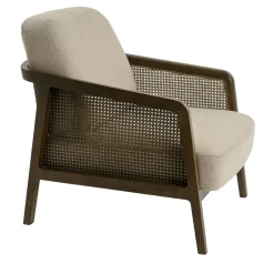 Colé Armchairs<Vienna Lounge Canaletto Walnut Beige Armchair by Emmanuel Gallina
