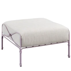 Officina Ciani Other Outdoor Furniture<Vitis Lilac and Beige Ottoman by Ciarmoli Queda Studio in Stainless Steel