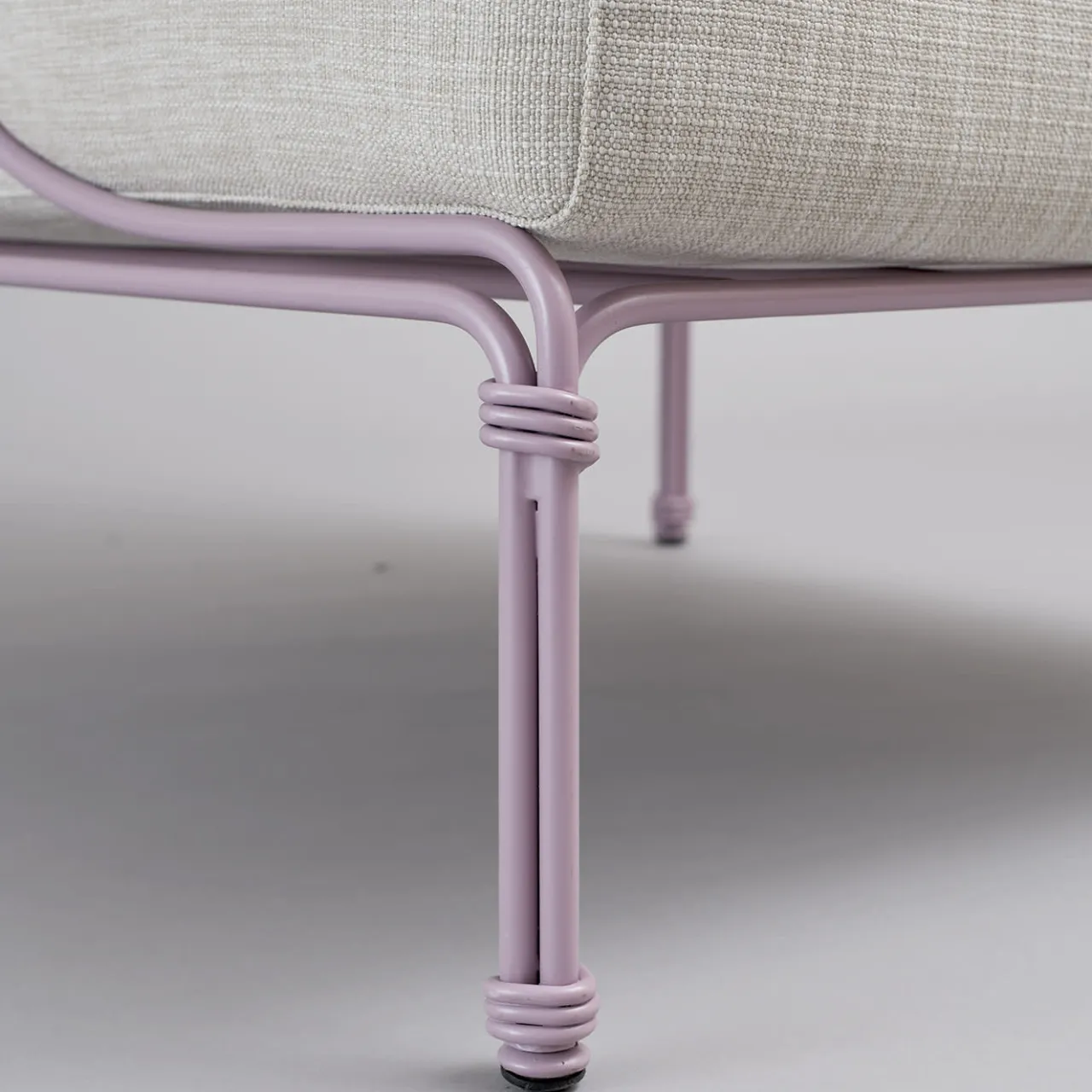 Officina Ciani Outdoor Armchairs<Vitis Lilac and Gray Armchair by Ciarmroli Queda Studio in Stainless Steel