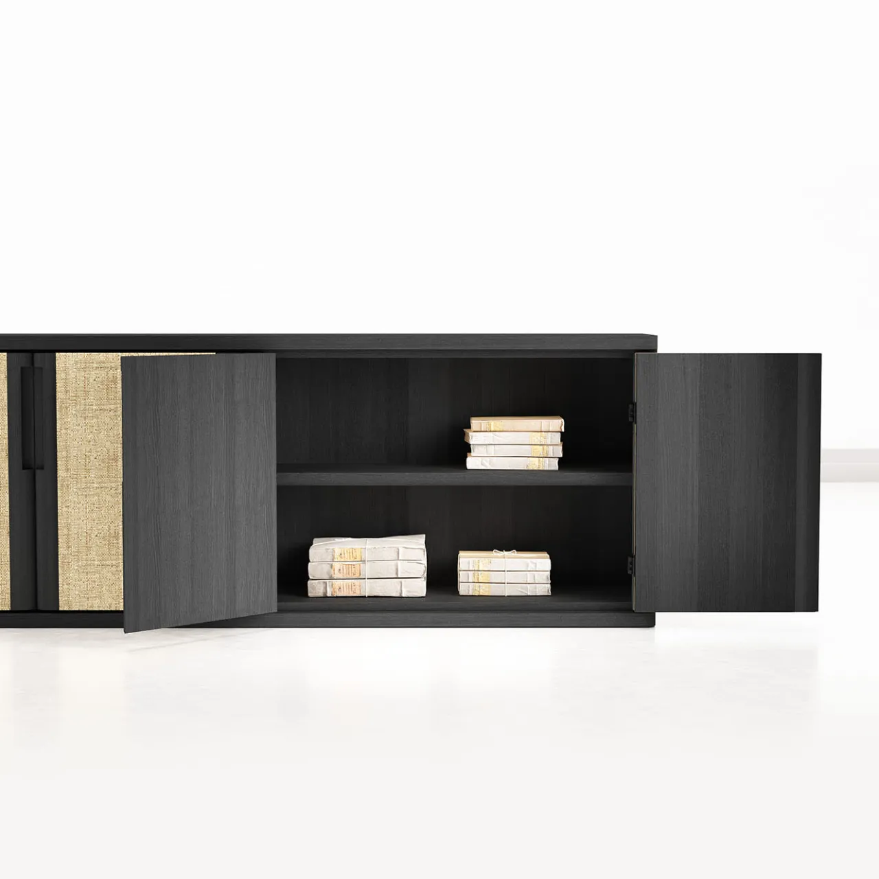 Giopagani Sideboards Buffets<Vittorio Miel Natural Raphia Sideboard