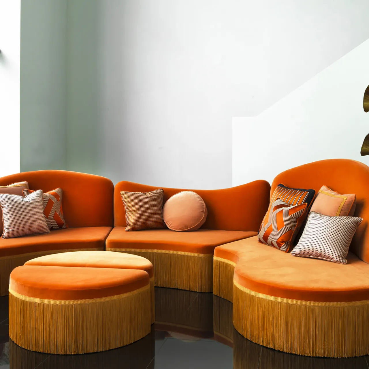 Chiara Provasi Sofas<Wave Orange 3-Piece Sectional Sofa #2