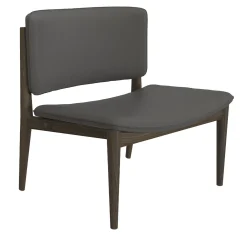 Morello Gianpaolo Lounge Chairs<Wengé Dark Gray Leather Lounge Chair