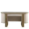 A.R. Arredamenti Desk & Writing Tables<White and Gold Vanity Desk