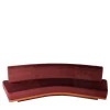 Fratelli Boffi Sofas<Wild Back Curved Red Wine Sofa by Lorenza Bozzoli